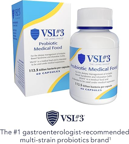 VSL #3® Probiotics for Digestive Health, IBS & UC Symptoms - 112.5B CFUs, High-Potency